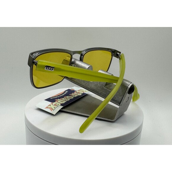 Vintage Y2K Sunglasses NOS 2000s Yellow Lens Dolce & Gabbana 5103 Grey & Yellow main image 4